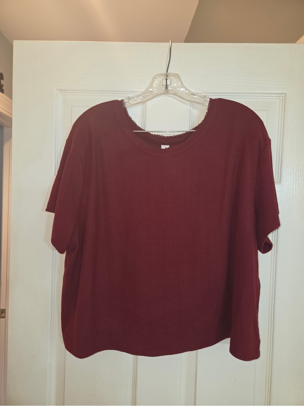 Auden Short Sleeve Crewneck and Shorts PJ set- Burgundy